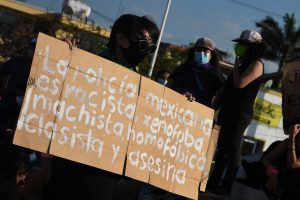 Manifestación de feministas en Quintana Roo