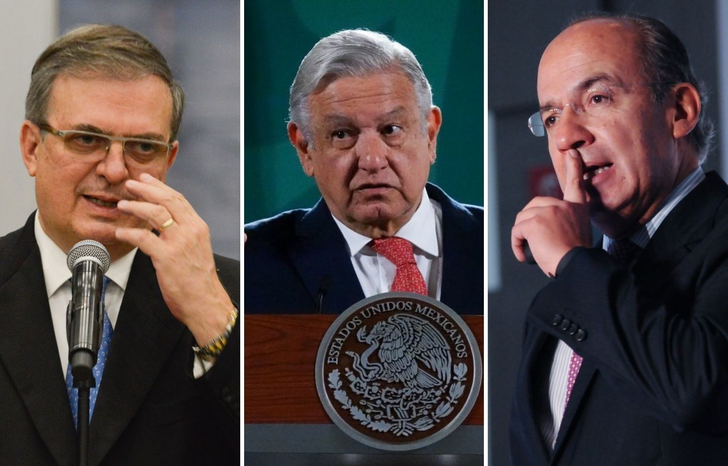 Ebrard, AMLO, Calderón