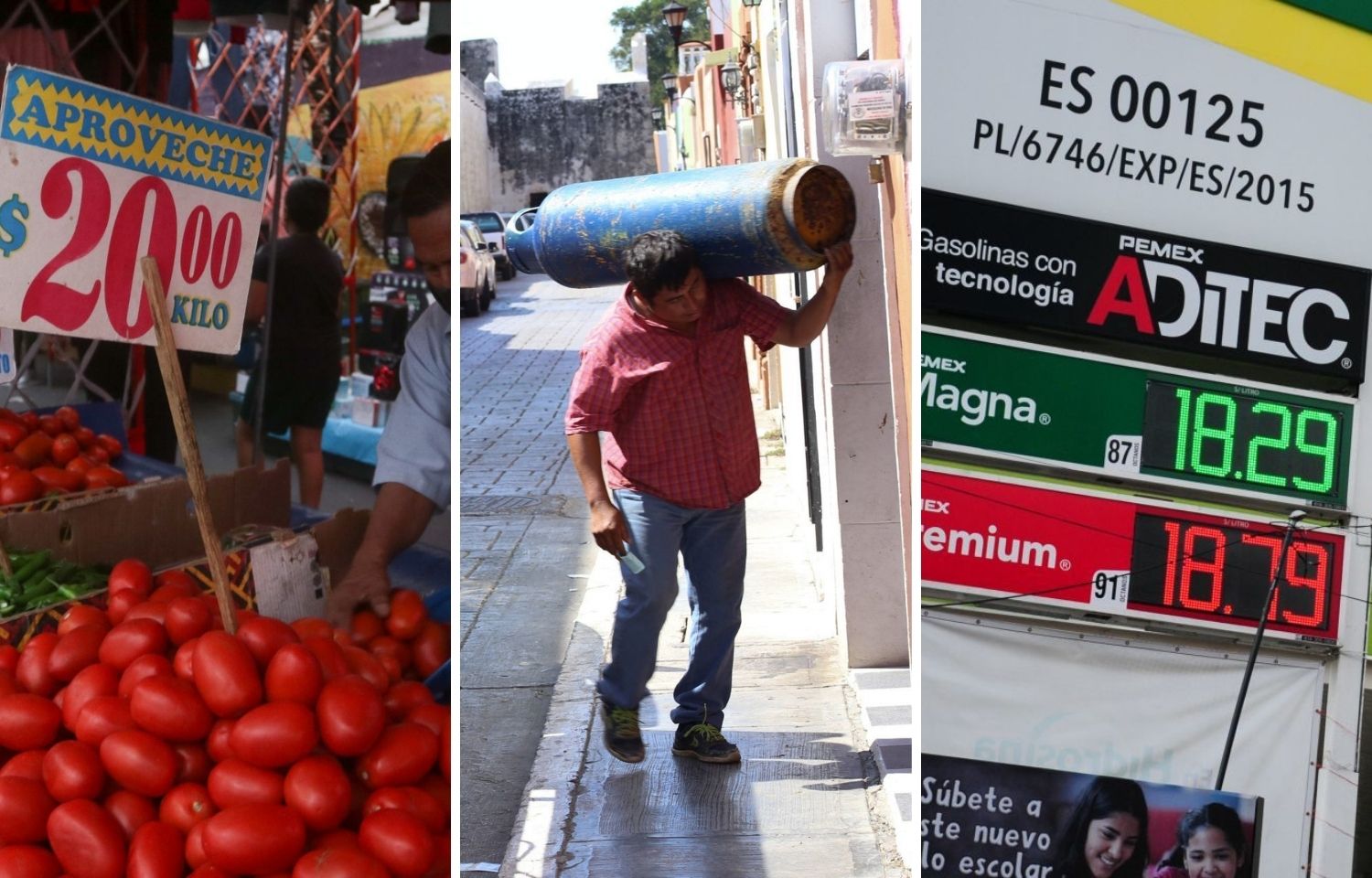 Los vuelos, el gas LP, gasolina, pollo y carne y el jitomate aumentaron considerablemente sus costos en junio.