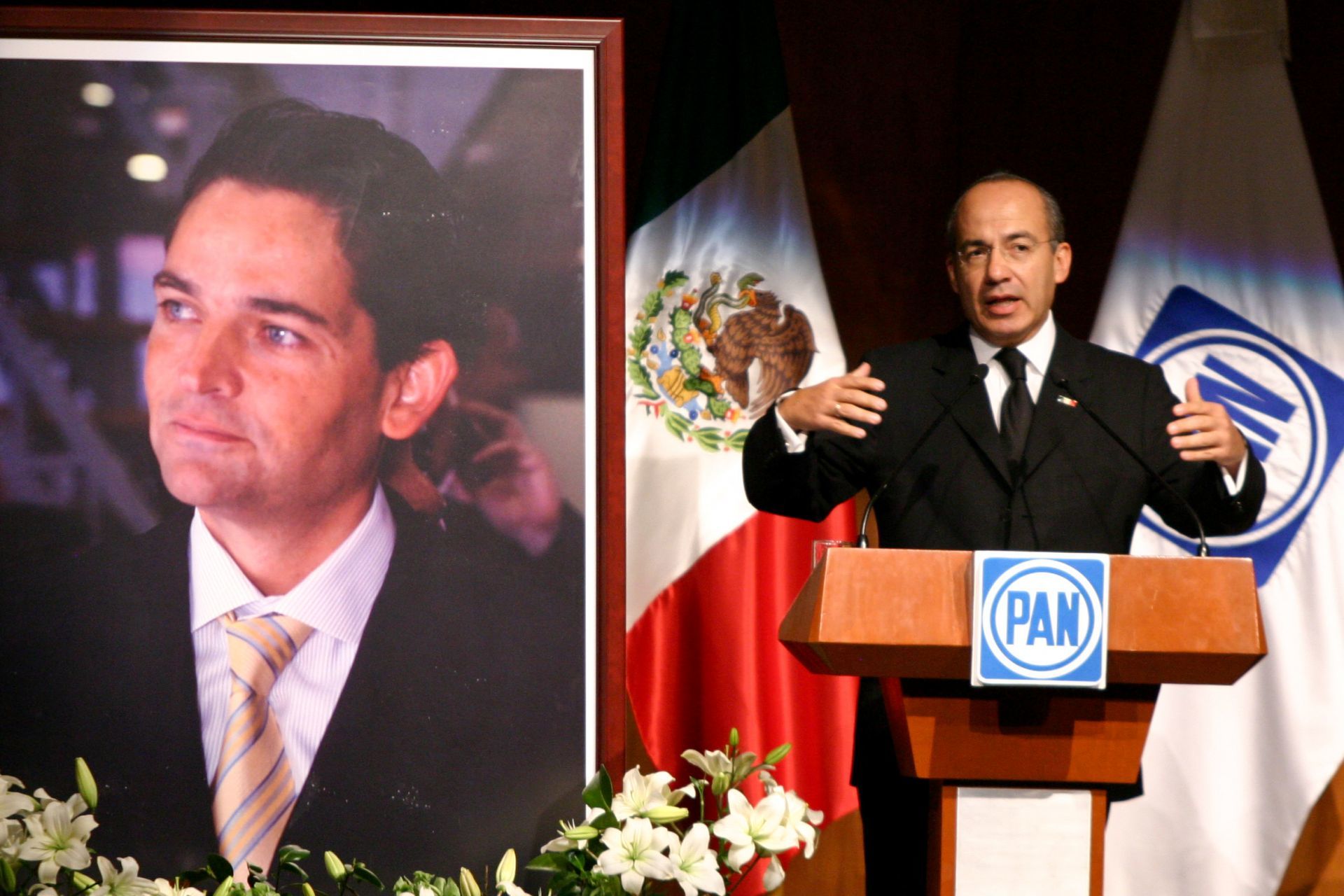 Felipe Calderón y Juan Camilo Mouriño